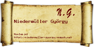 Niedermüller György névjegykártya