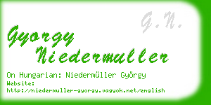gyorgy niedermuller business card