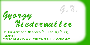 gyorgy niedermuller business card